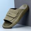 The First Layer of Cowhide Slippers Men's Summer Wear Non-slip and Wear-resistant Sandals Men's High-end Trend One-word Slippers Men's Trendy Models