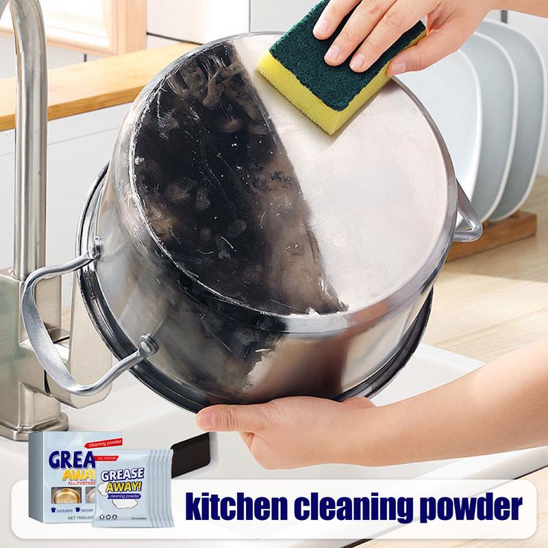 Kitchen All Purpose Cleaning Powder Scouring Powder 150g Degreaser Cleaner Heavy Duty For Pots And Pans Oil Stain Grease Remover