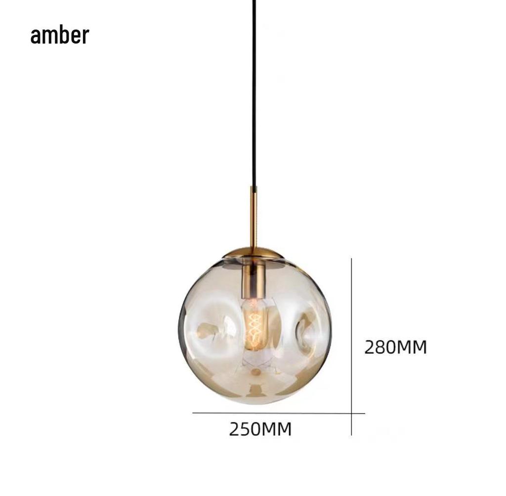 Modern Nordic Glass Pendant Light for Coffee Shop or Bedroom