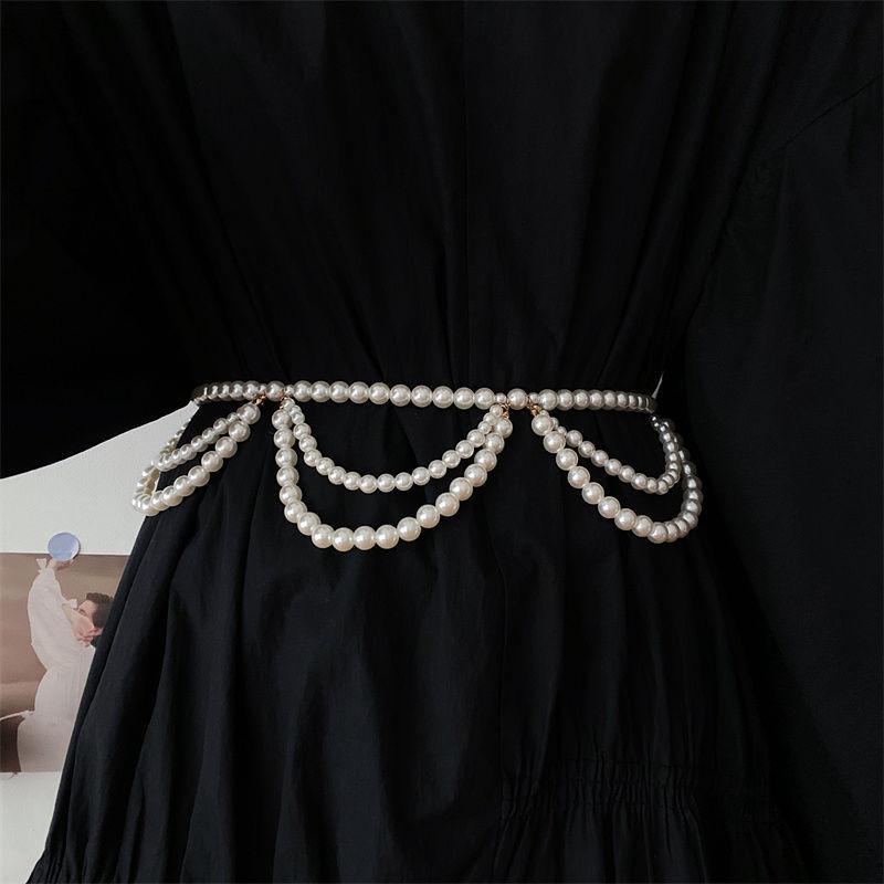 Pearl Fashionable Retro Waist Chain For Women Great For Summer Dresses And Attire Stylish