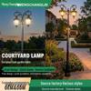 European Classical Outdoor Courtyard Light - Retro Villa Garden Landscape Lamp In Aluminum.