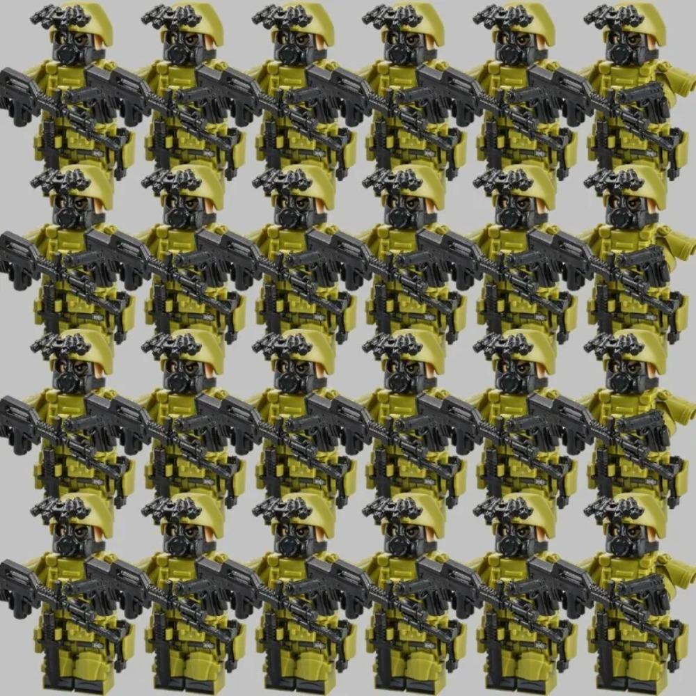 Neue Bausteine, Spezialeinheiten, MOC Militärbausteine, Mini-Humanoide mit Polizei-Bewaffnung, DIY-Zubehör