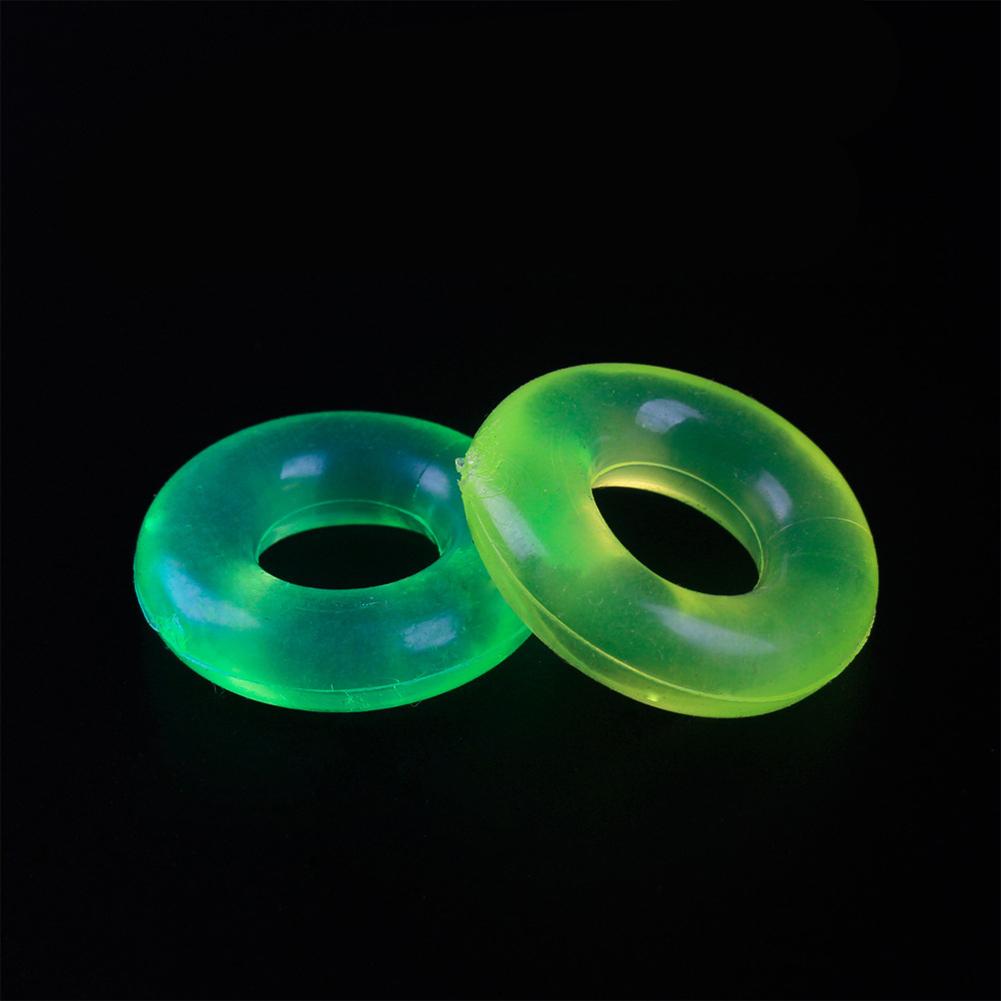5pcs Fishing Rod Clip Luminous Silicone Rod Stopper O-ring Fishing Accessories