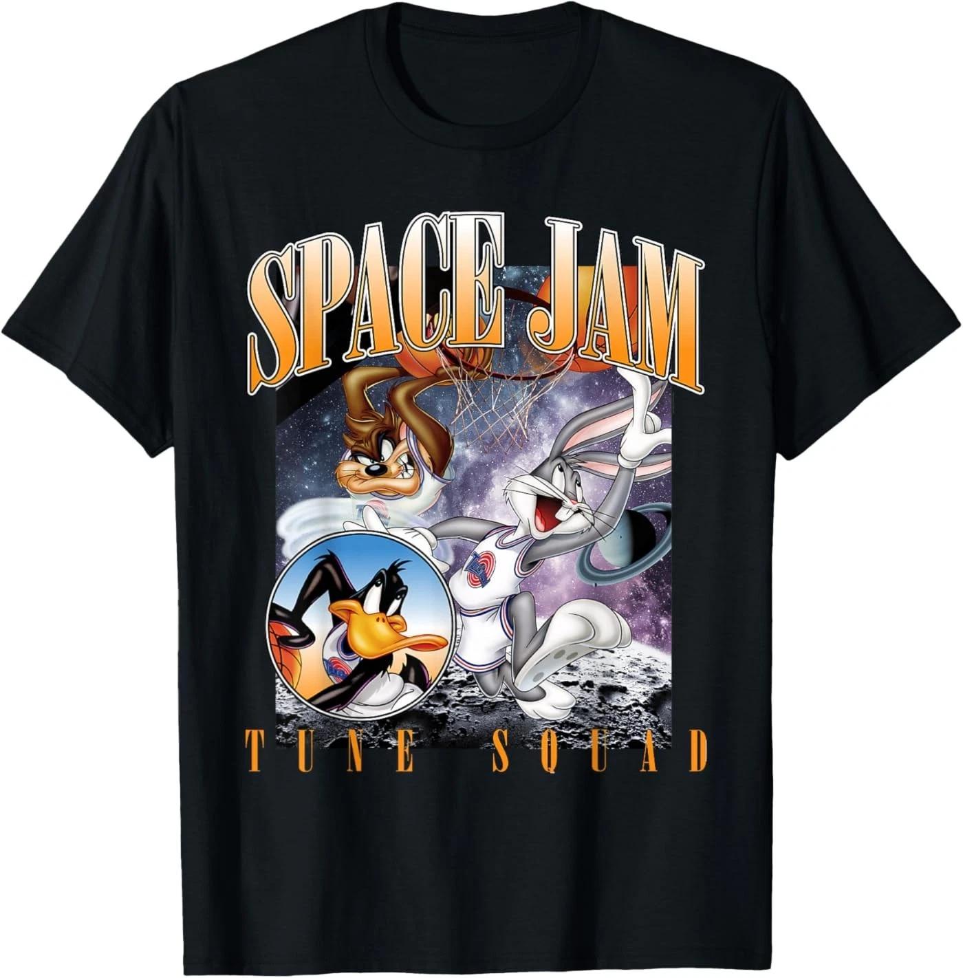 Space Jam Tune Squad Vintage 100% Cotton T-shirt Mens Tees Top XL