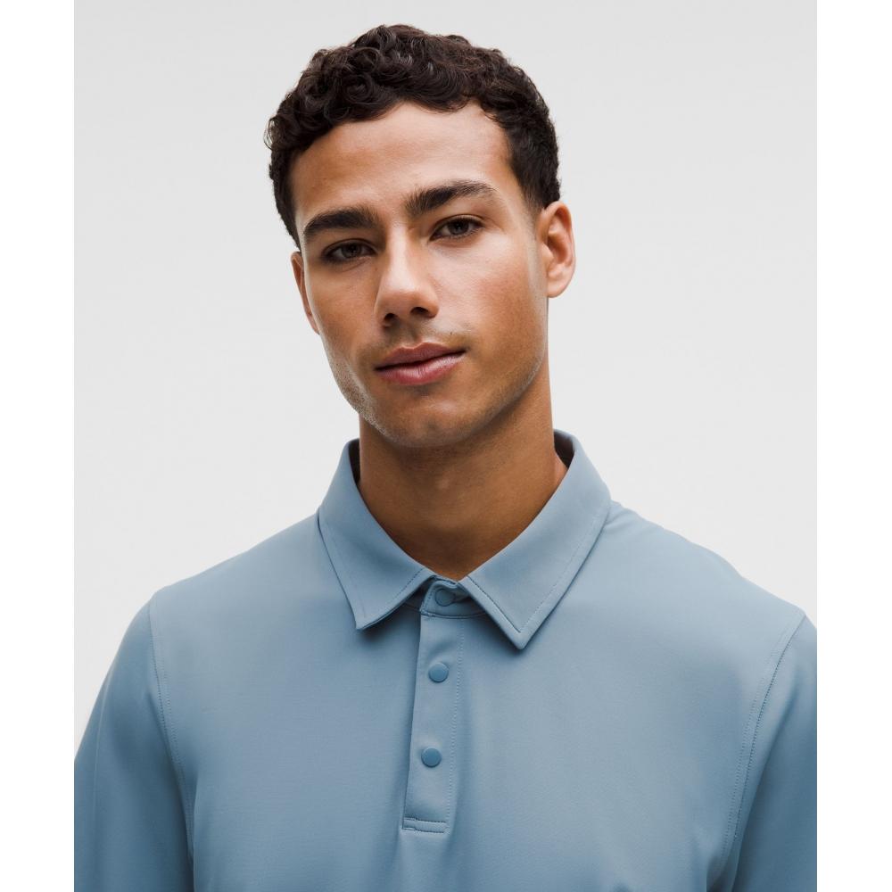 Lululemon Men S Showzero  claSSic Fit Polo Shirt Steel Blue
