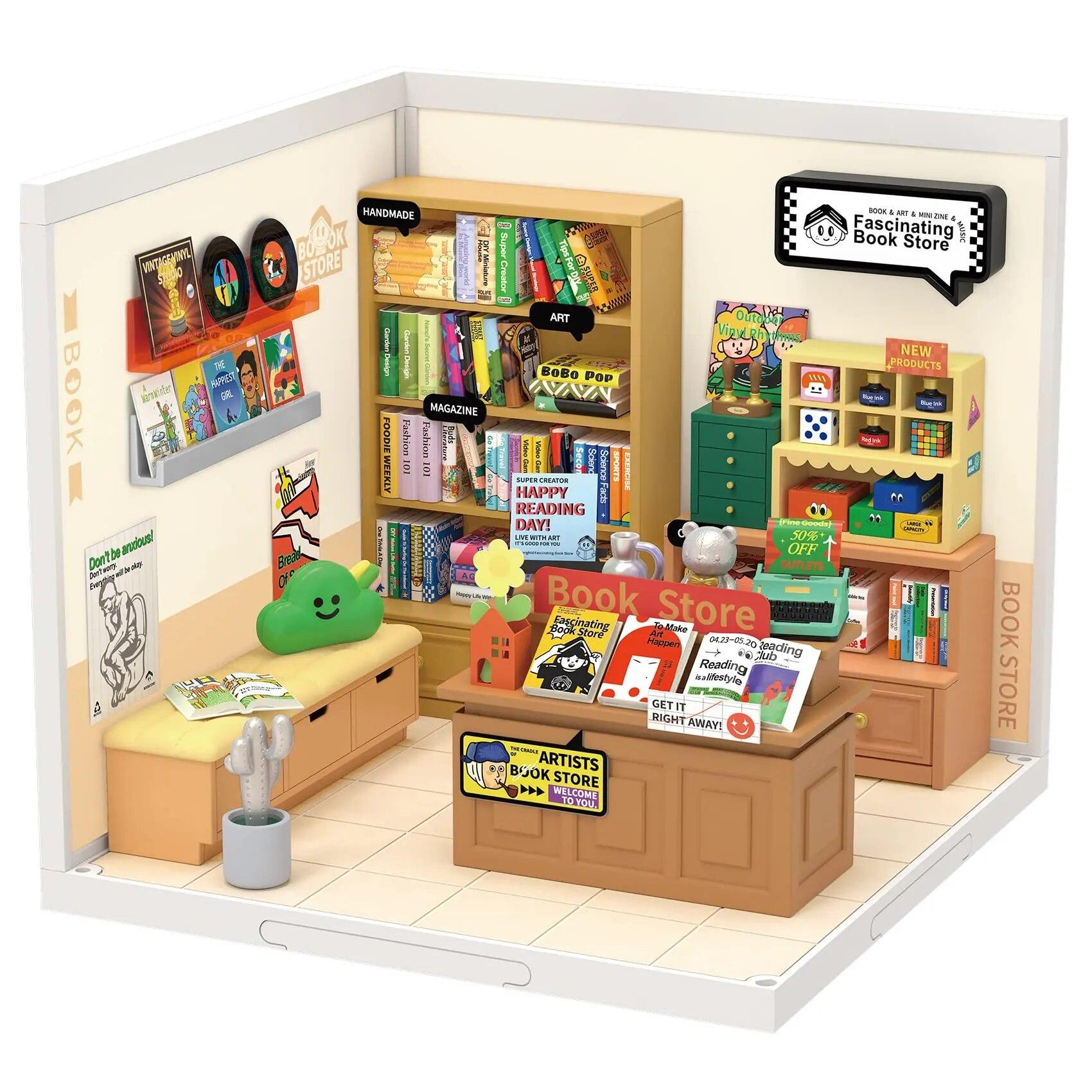 

Rolife Super Creat пластиковые строительные блоки DIY миниатюрный дом комплект для детей и взрослых 3D головоломка мульти-сцена для развлечения