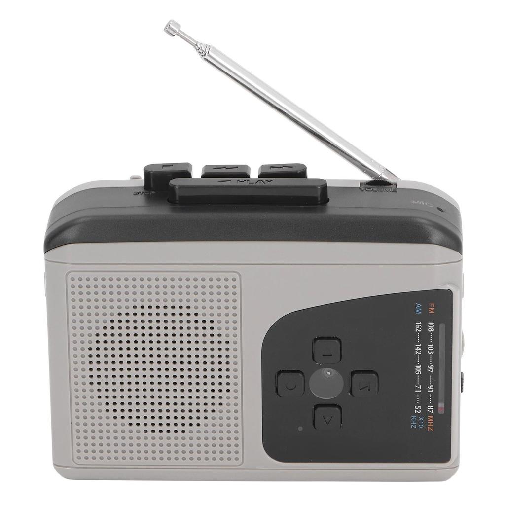 Tragbarer Kassettenplayer Recorder Eingebautes Mikrofon Lautsprecher 2 AA Batterie USB Stromversorgung AM FM