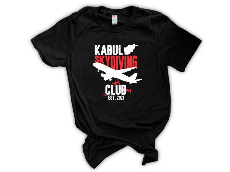 Kabul Skydiving Club 2021 Tee Falling From Plan Short-Sleeved T-Shirt Tops Printed Clothes T-Shirts