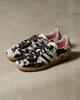 Adidas Originals SAMBA OG W Cow Size Women's Sneakers, Low-Top Lace-Up Print, 24.0cm (DBROWN/OWHITE/GUM3)