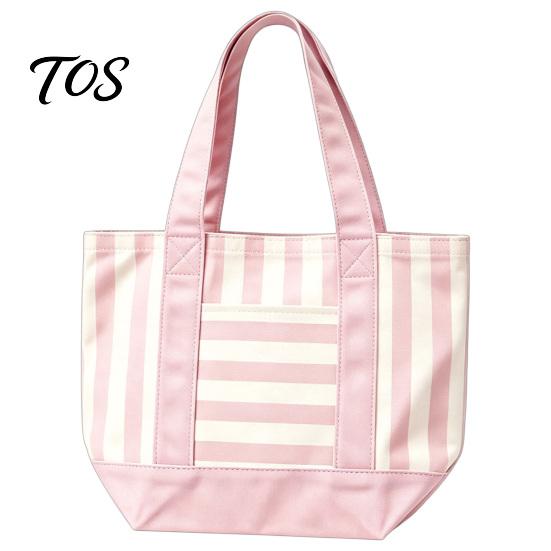 Multi-purpose Tote Bag Striped Canvas Bag, Stylish Reusable Grocery with Front Pocket, Shoulder for Shopping Picnic Commuting Large Capacity