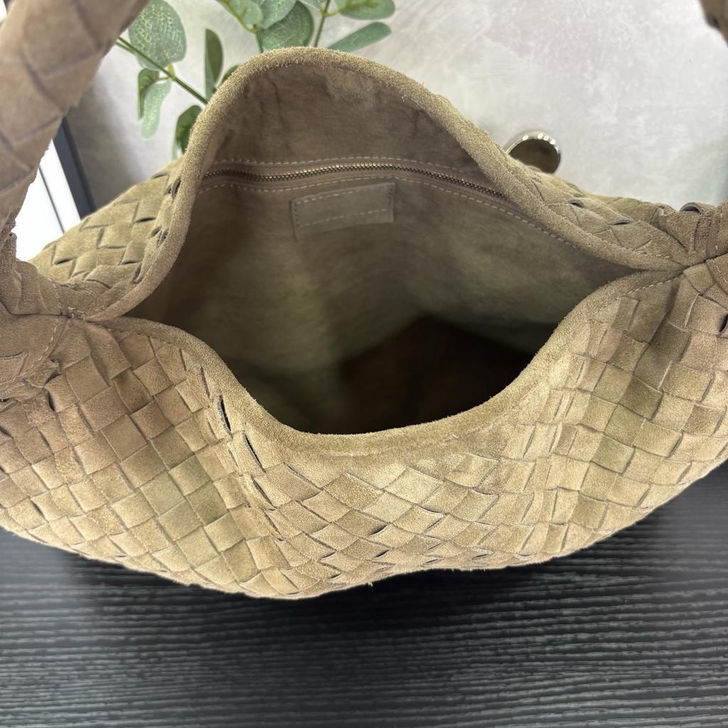 Leather Woven Bag Cross-border New Suede Matte Retro Large-capacity Handbag Lazy Shoulder Armpit Women's Bag