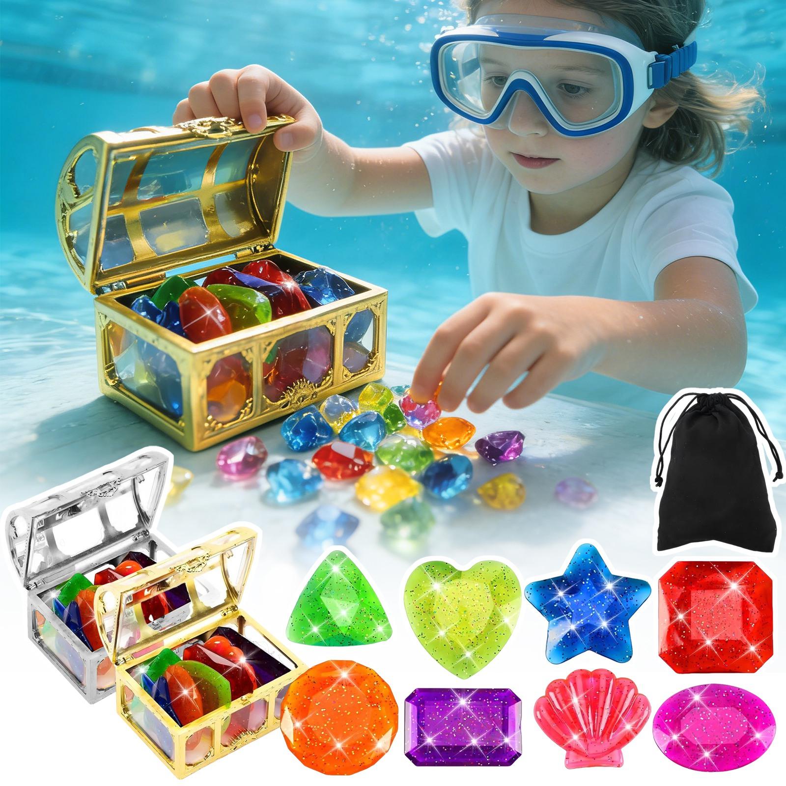 

Летние игрушки для детского бассейна и бассейна для ныряния, Набор игрушек «Сундук с сокровищами» для игры в ныряние. One Size