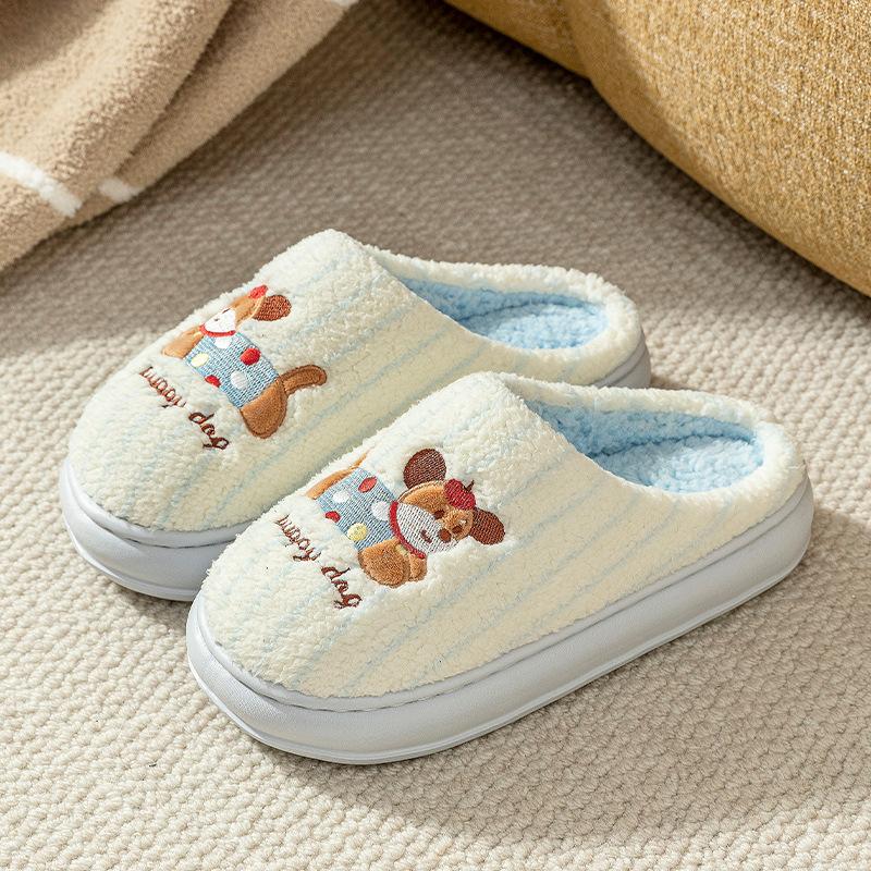 Warm Cotton Slippers for Autumn and Winter Home Couple Cotton Slippers Cartoon Cotton Slippers