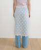 Lucirju Scallop Sheer Lace Wrap Skirt (Cream)