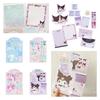 Cute And Fresh Cartoon Stationery Set Of 5 With Unique Envelopes And Sticky Notes