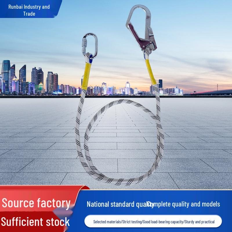Outdoor High-Altitude Safety Rope: Polyester Construction, Portable Design.