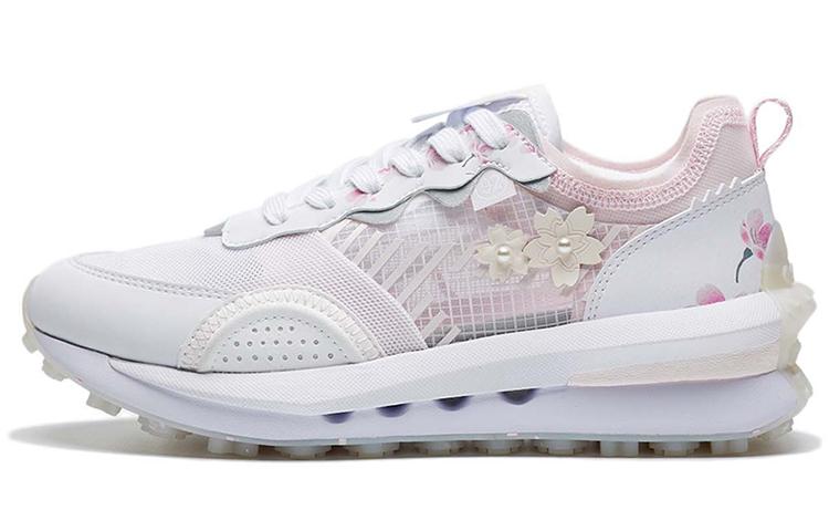 Li Ning Square And Round V2 Casual Shoes Women s Low Top Standard White/Primrose Pink AGCS026-2 35.5
