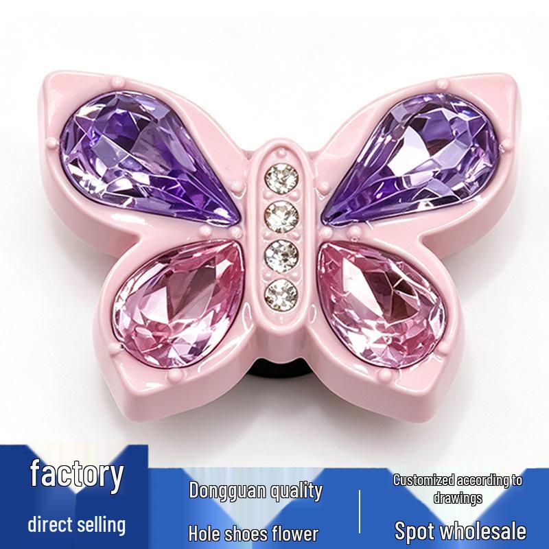 Metal Butterfly & Flower Shoe Charms: Cute, Versatile Accessories for Crocs.