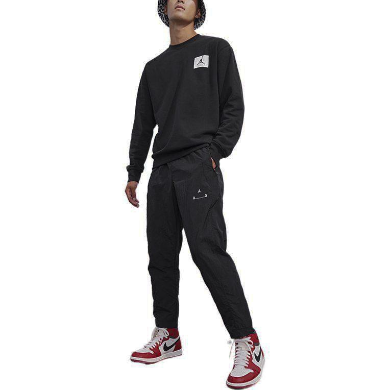 Jordan ESSENTIALS Sweatshirts Men's Black Crew Neck Thickened Regular FB3910-010