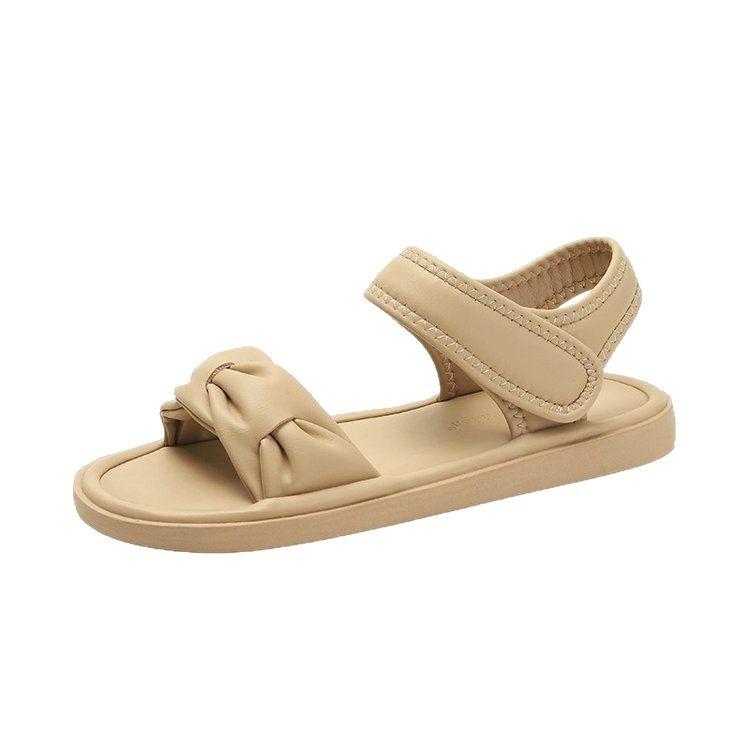 Platform sandals fairy wind 2025 summer new wear flat Roman shoes casual soft-soled sports beach shoes