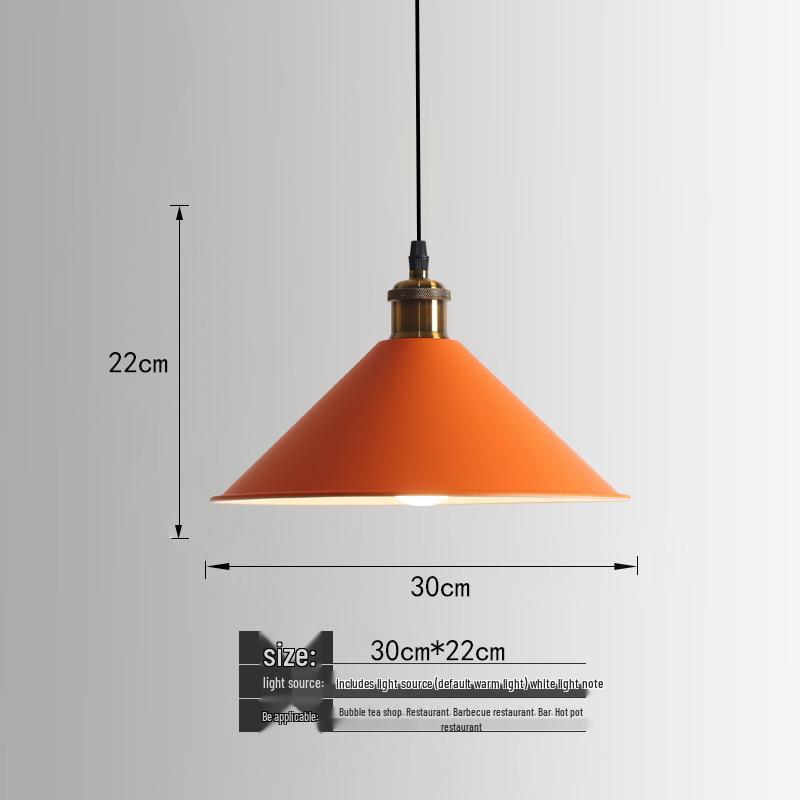 Orange Nordic Industrial Pendant Light for Restaurants & Bars