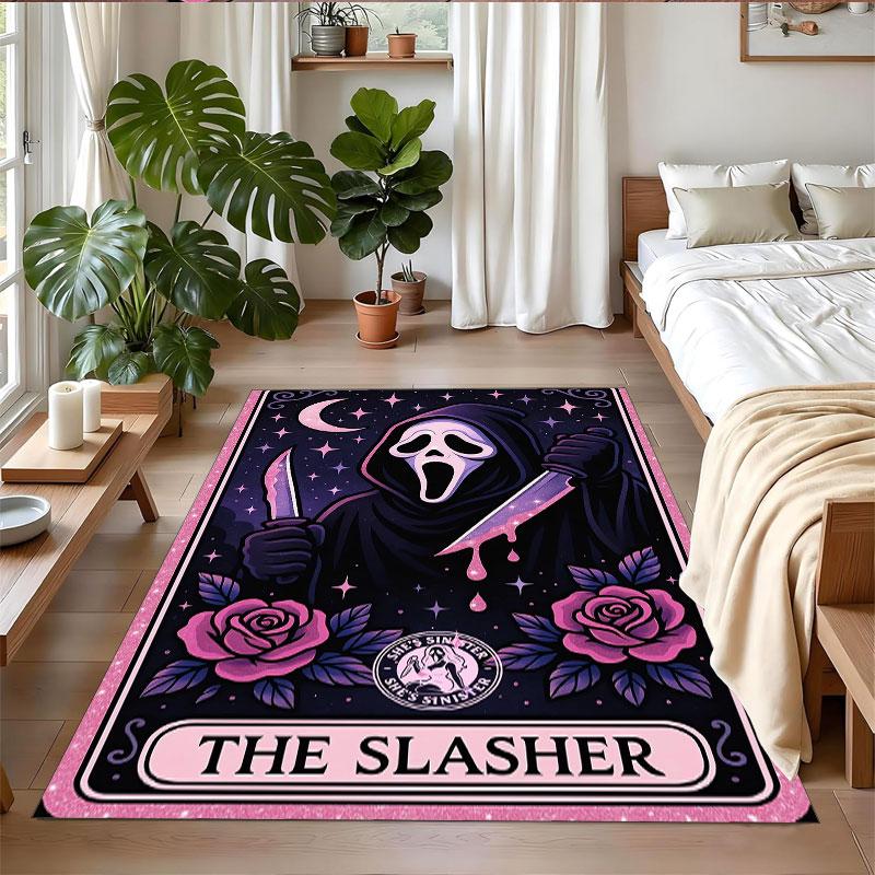 Crystal Velvet Rug Soft Non Slip Indoor Floor Mat Home DecorScream Ghostface