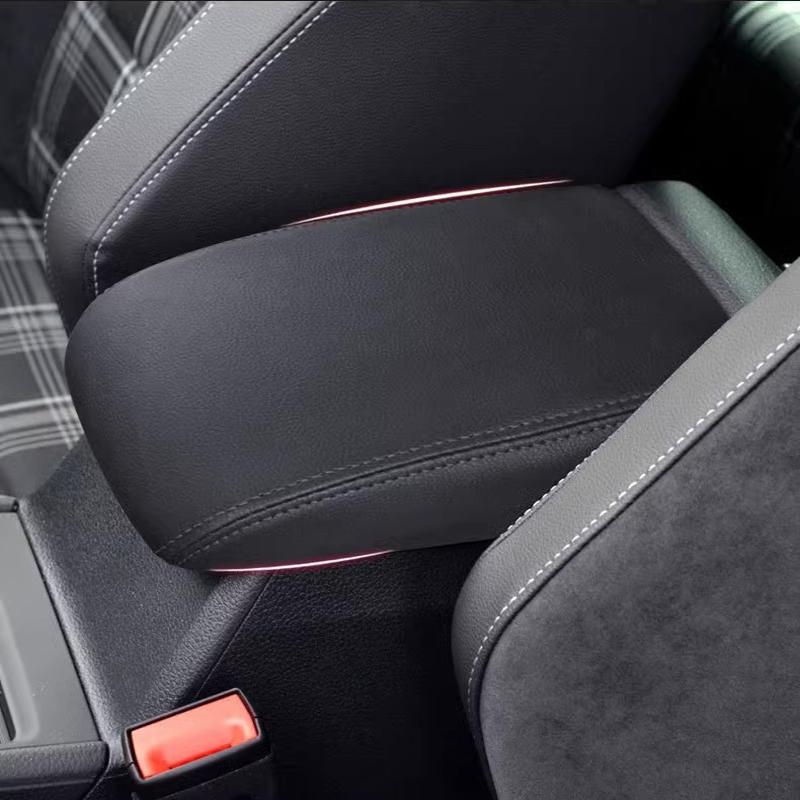 Car Interior PU Leather Armrest Cover Trim Center Console Lid for VW Golf 7 MK7 MK 7 2014- Accessories