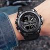 Men's Dual Display Racing Watch Alarm Clock Calendar Second Counting Function Watches