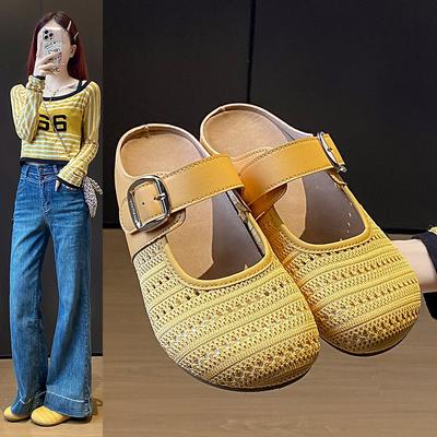 Zapatos de suela blanda Zapatillas de media caña Zapatos de nuevo estilo, Zapatillas de un pie con aumento interior y de punta abierta