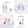 925 Silver Original Versatile Eardrop Earring Star Moon Clover Hoop Earrings For Women Wedding Engagement Gift