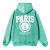Cotton Womans Acid Wash Hoodies Paris Discover The City Printing Streetwear Oversize Pocket Warm Pullovers Clothes