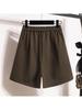 Women's Woolen Bootcut Shorts – Autumn/Winter 2025 Collection, European Style, Wide Leg, Plus Size, Hot Selling