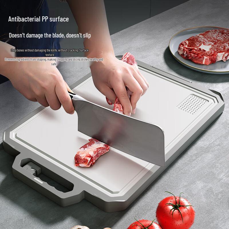 JunKaiWei Large Antibacterial Stainless Steel Cutting Board