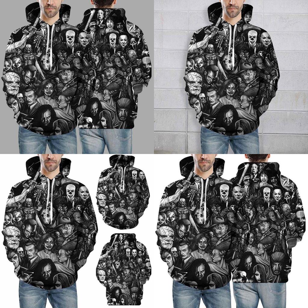 Soft And Comfortable 3d Printed Skull Hoodie For Men And Women With Drawstring Hood