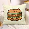 Cute Capybara Print Decorative Pillowcase Bedroom Living Room Square Cushion Pillowcase