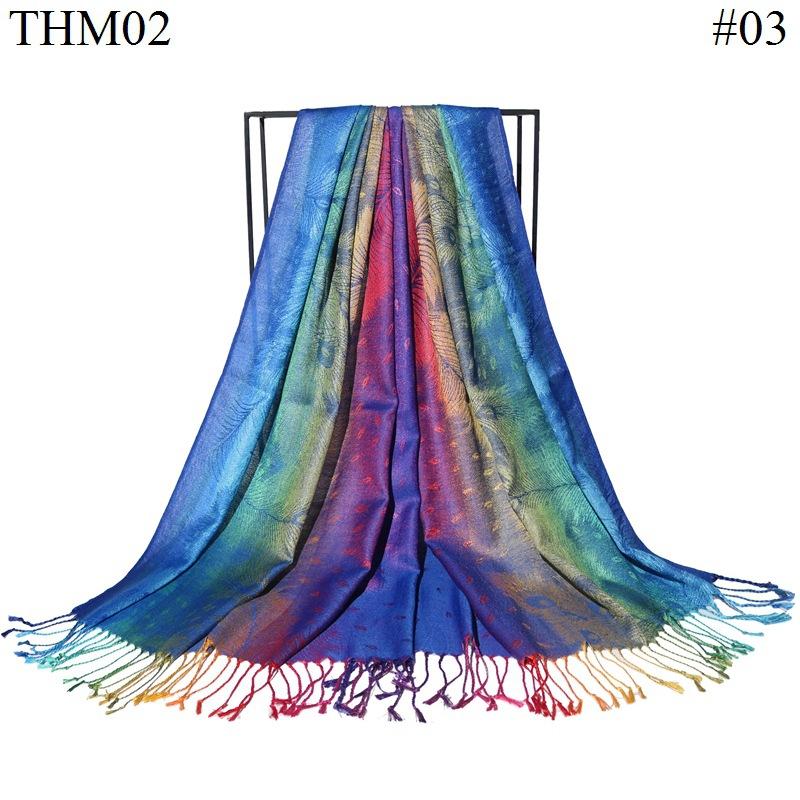 Designer Head Scarfs Ethnic Style Fringed Shawl Other Scarves & Shawls Hijab Ethicon Soie Scarf for Women