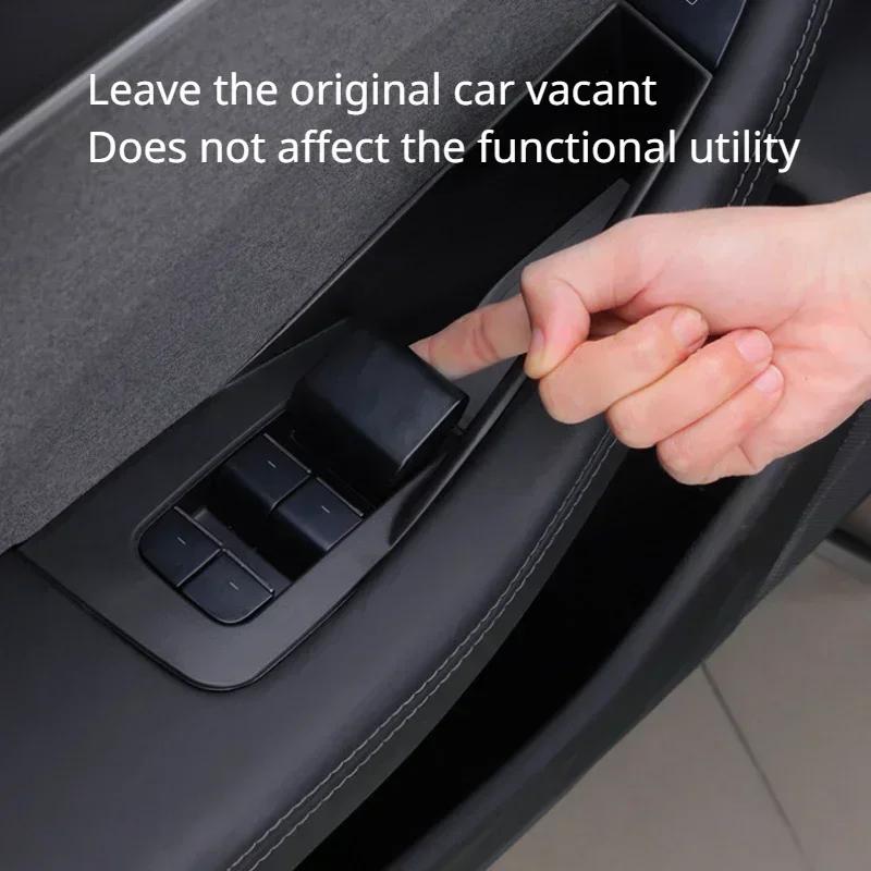 Side Door Box For Tesla Model 3/Y/3+ Highland 2024 Armrest Tray Organizer ABS Front Rear Door Handle Organizer Trays Accessory