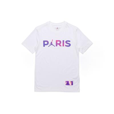 Paris Saint-Germain Casual Sport Rundhals Kurzarm T-Shirt Herren Tops Weiß CZ0802-100