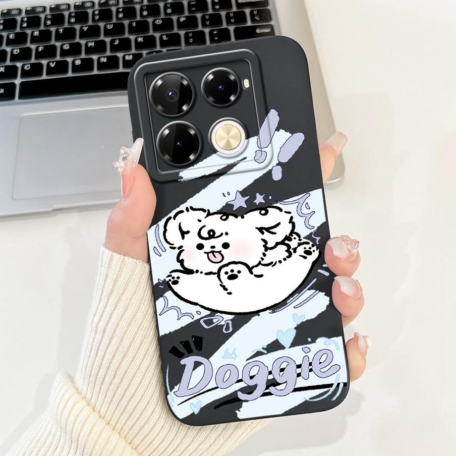 Soft TPU Candy Silicone Phone Case For Infinix Note 40 Pro Plus Note 40 4G 5G Back Cover Note40 4G Bumper Flower Girl Fashion