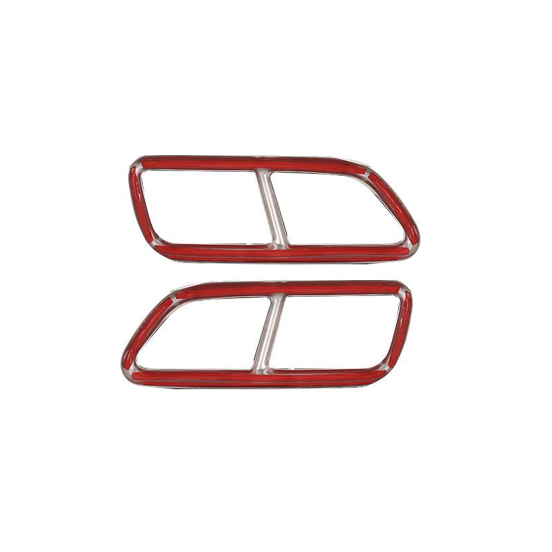 Pentru Volvo XC60 2018 oțel inoxidabil 2 buc argintiu tobe de eșapament mașină țeavă de evacuare capac de protecție