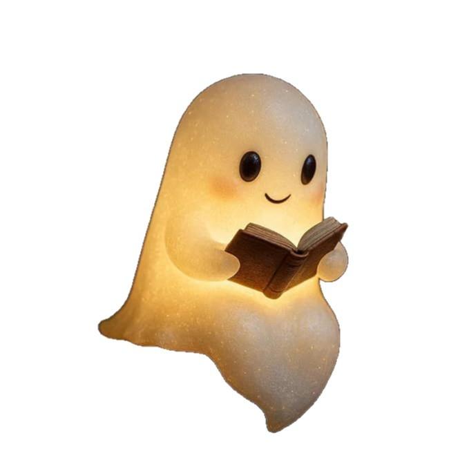 Halloween Ghost Reading Lamp, 3D Resin Night Light