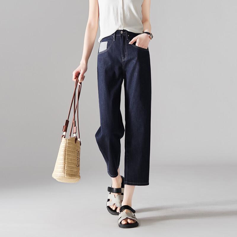 

SOFSIL Women s High-Waisted Straight-Leg Cropped Jeans 28/L