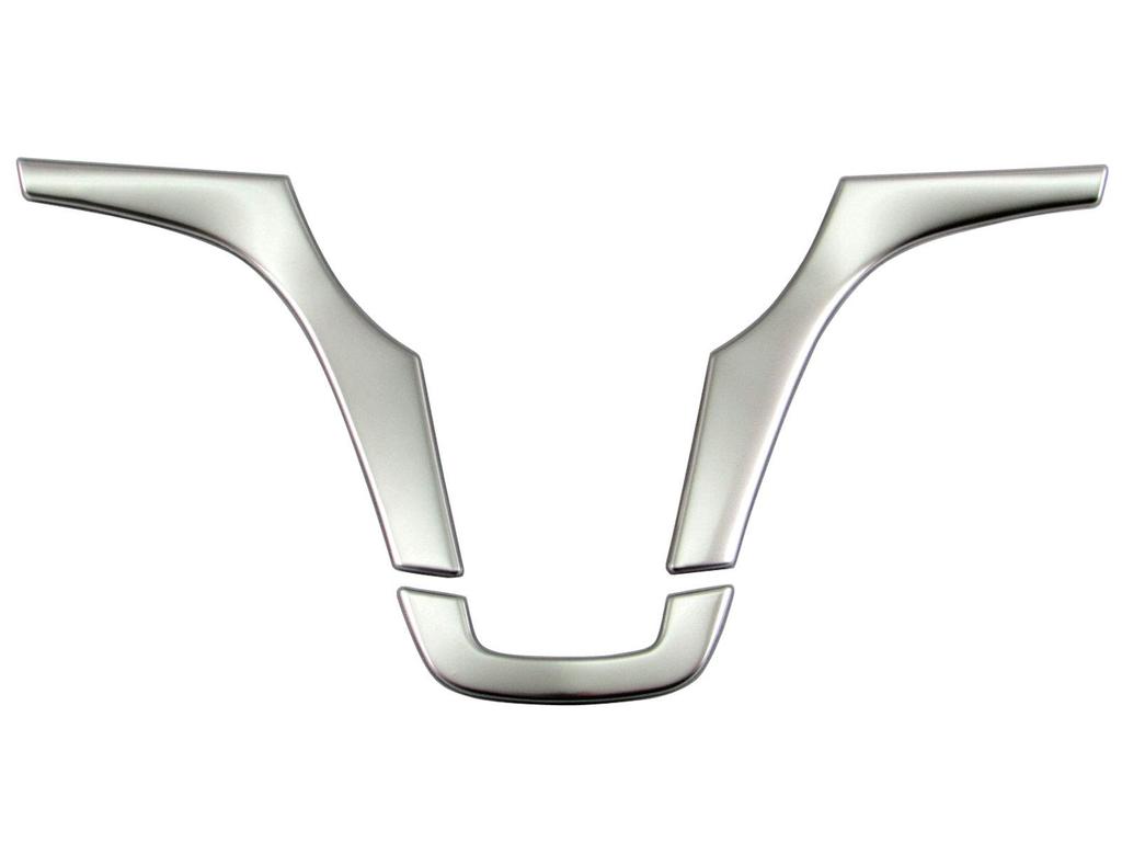 BRIGHTZ Stainless Steel Steering Garnish Satin for Hustler (3-Piece, Silver) MR92S/MR52S [INT-ETC-384] R92/R52/92S/52S/92/52/90/50