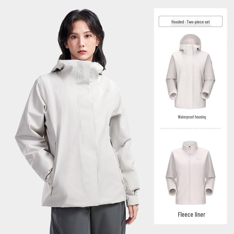 Camel 3-in-1 Fleece-Lined Outdoor Jacket