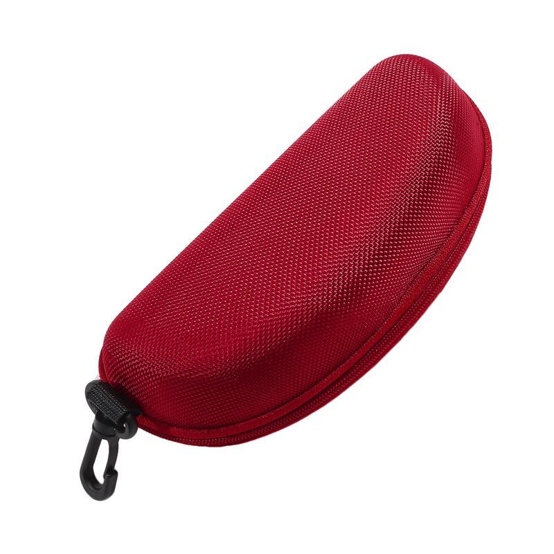 

Портативный EVA чехол для очков с карабином, цветные жесткие чехлы для солнцезащитных очков, на молнии, защитная коробка для очков, аксессуары для очков красный