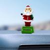 1pc Car Decoration Solar Energy Decoration Shaking Head Doll Cartoon Santa Shape Decoration Gift Creative Interior Automotive