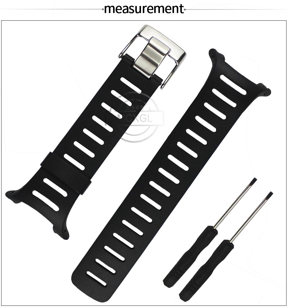 Silicone Strap For SUUNTO T Series Watch Band T1 T1C T3 T3C T3D T4C T4D Men's Sports Waterproof Rubber Bracelet