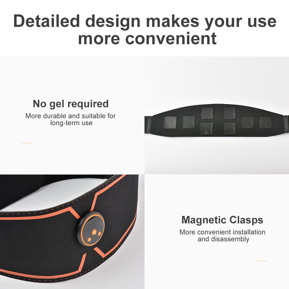 Abs pás Břišní trenažér EMS Svalová stimulace Elektrický posilovač Tónovací pásy pro cvičení paží Fitness Vybavení pro domácí posilovnu