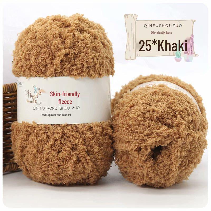 50g Fluffy Coral Velvet Yarn: Skin-Friendly, 3-Strand for DIY Knitting, Hand-Knitted Scarves & Crafts