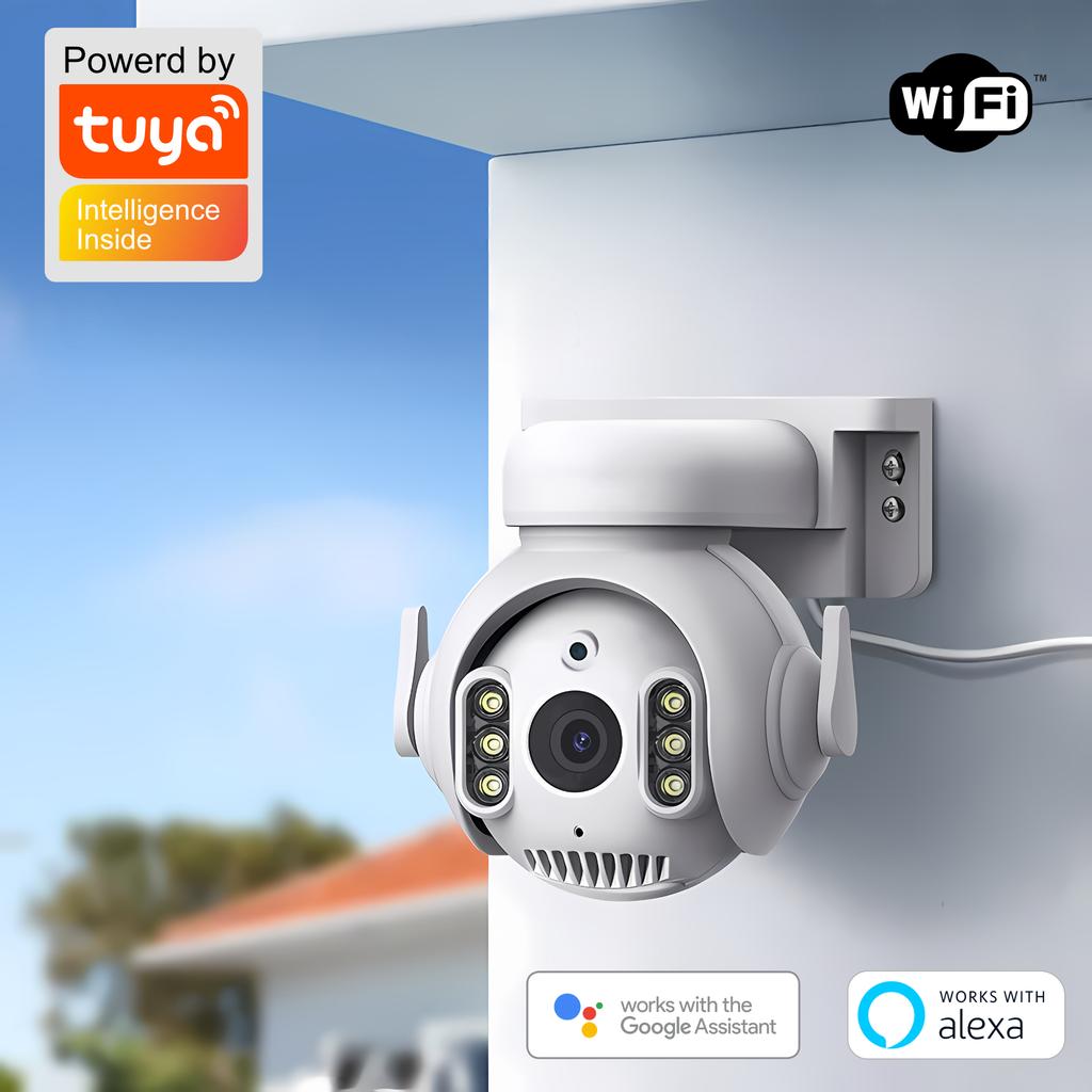 Outdoor PTZ IP Camera Tuya Wifi 1080P IR LEDs Motion Detection